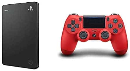 Seagate (STGD2000100) Game Drive for PS4 Systems 2TB External Hard Drive Portable HDD – USB 3.0, Officially Licensed Product & DualShock 4 Wireless Controller for Playstation 4 – Magma Red