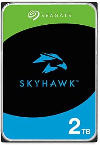 Seagate SkyHawk 2TB Surveillance Internal Hard Drive HDD – 3.5 Inch SATA 6Gb/s 64MB Cache for DVR NVR Security Camera System with Drive Health Management (ST2000VX008)