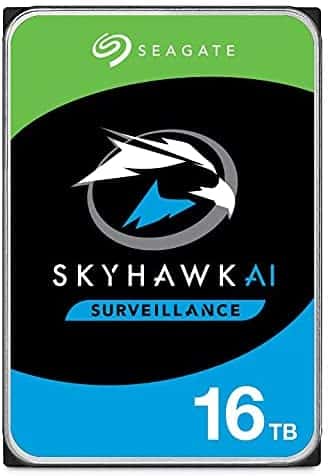 Seagate Skyhawk AI 16TB Video Internal Hard Drive HDD – 3.5 Inch SATA 6Gb/s 256MB Cache for DVR NVR Security Camera System with Drive Health Management and in-House Rescue Services (ST16000VE002)