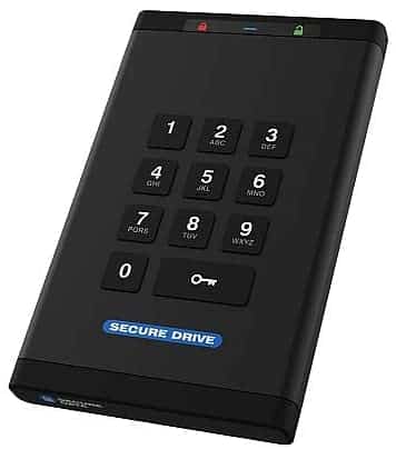 SecureData 5TB SecureDrive KP FIPS 140-2 Hard Drive with Pin Authentication