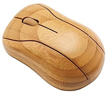 Sengu SG-MG95-N Wireless Optical Bamboo Mouse with USB Receiver for Notebook, PC, Laptop, Computer, Macbook