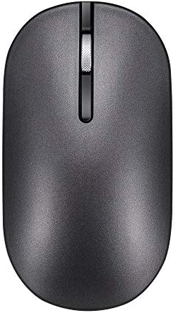 Shenligod Slim Wireless Mouse, Noiseless Mouse with USB Receiver Portable Mobile Optical Mice for Notebook, PC, Laptop, Computer, (Gray)