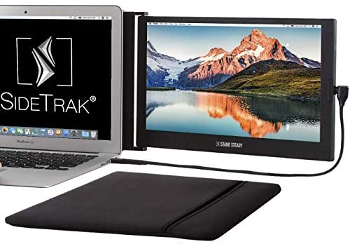 SideTrak Slide Portable Monitor 12.5″ Screen with Carrying Case – Attaches to Your Laptop for Easy Travel – Efficient USB Power – Fits Mac and PC 13″-17″ Laptops – Full HD IPS Display (Patent Pending)