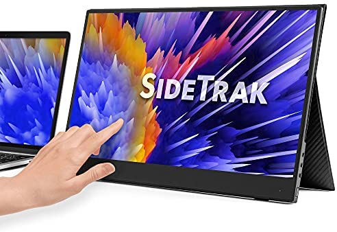 SideTrak Solo Portable Monitor Freestanding Touchscreen 17″ FHD 1080P LED IPS Screen with Kickstand |Compatible with Mac, PC, Chrome | Powered by USB-C or Mini HDMI | Built-in Speakers & HDR Mode