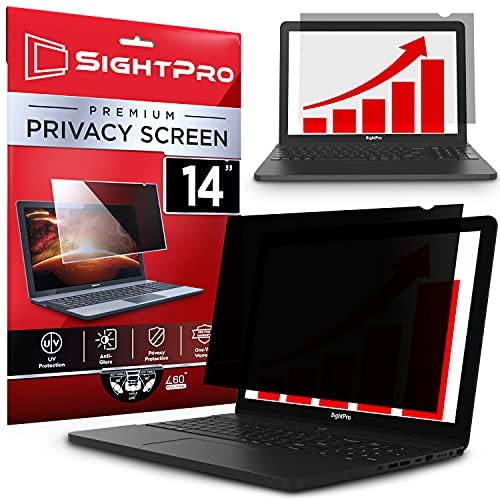 SightPro 14 Inch Laptop Privacy Screen Filter for 16:9 Widescreen Display – Computer Monitor Privacy and Anti-Glare Protector