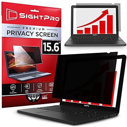 SightPro 15.6 Inch Laptop Privacy Screen Filter for 16:9 Widescreen Display – Computer Monitor Privacy and Anti-Glare Protector