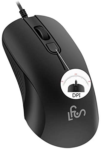Silent Wired Computer Mouse with DPI Change Button for Laptop PC Gamming Office Computer Mice