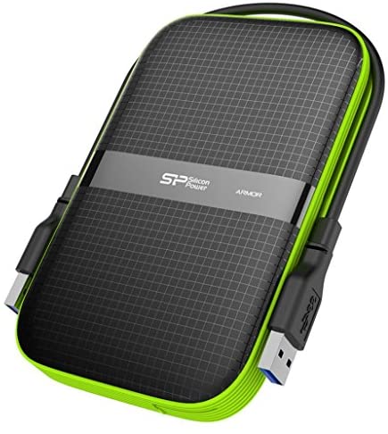 Silicon Power 1TB Black Rugged Portable External Hard Drive Armor A60, Shockproof USB 3.1 Gen 1 for PC, Xbox, PS4 and PS5