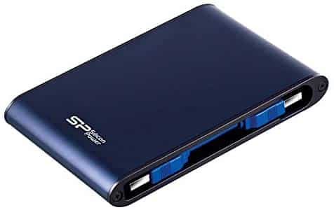 Silicon Power 1TB Type C USB 3.0 Rugged Armor A80 Military-Grade Shockproof/IPX7 Waterproof/Dustproof/Pressure-Resistant 2.5″ Portable External Hard Drive for PC and Mac-Blue