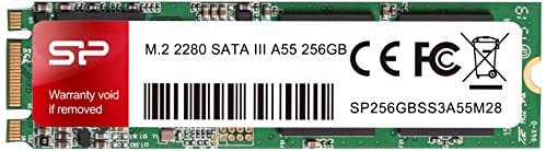 Silicon Power 256GB A55 M.2 SSD (SLC Cache For Speed Boost) SATA III Internal Solid State Drive 2280 (SU256GBSS3A55M28AB)