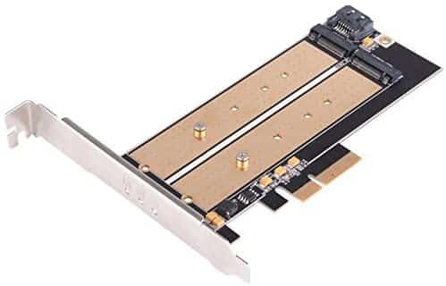 SilverStone Technology M.2 PCIE Adapter for SATA or PCIE NVMe SSD with Advanced Thermal Solution (ECM22)