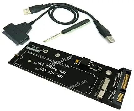 Sintech 24pin to SATA Adapter with USB SATA Cable,Compatible with SSD from MacBook Air Pro 2012 Year (NOT fit SSD from 2013-2015 Year)