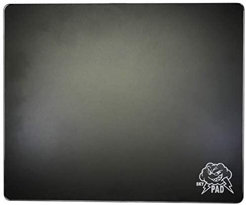 SkyPAD Glass 2.0 XL Gaming Mouse Pad | Professional Large Mouse Mat | 370 x 450 mm | Black | Special Glass Surface with Improved Precision and Speed