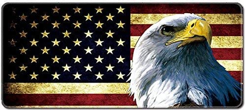 Smaige XXL Extended Gaming Mouse Pad – Large, Long Mousepad, Stitched Edges | 35.4″x15.7″x0.12″Dimensions (American Flag)