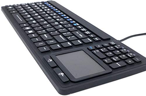 SolidTek Keyboard with Touchpad – Industrial IP68 Waterproof Rugged Silicone KBIKB107