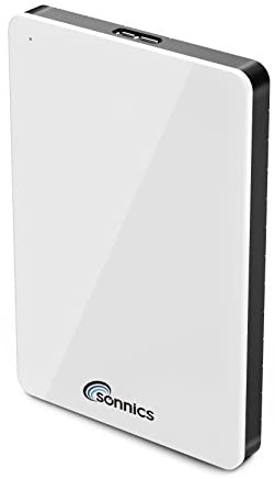 Sonnics 320GB White External Pocket Hard Drive USB 3.0 Compatible with Windows PC, Mac, Xbox ONE and PS4