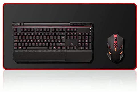 Stanaway Non-Slip Wide Long Extended Gaming Large Mouse and Keyboard Pad, Stitched Edges for 2018 (Red)