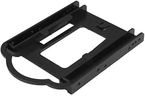 StarTech.com 2.5″ HDD / SDD Mounting Bracket for 3.5″ Drive Bay – Tool-less Installation – 2.5 Inch SSD HDD Adapter Bracket (BRACKET125PT), Black