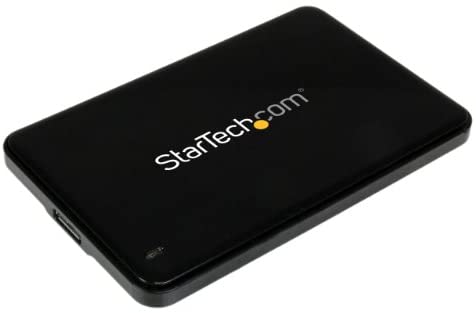 StarTech.com 2.5in USB 3.0 SATA Hard Drive Enclosure w/ UASP for Slim 7mm SATA III SSD / HDD – 7mm 2.5″ Drive Enclosure – SATA 6 Gbps (S2510BPU337)