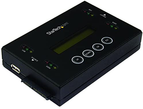 StarTech.com Drive Duplicator & Eraser for USB Flash Drives & 2.5/3.5″ SATA SSDs/HDDs- 1:1 Duplication Plus Cross-Interface – Standalone