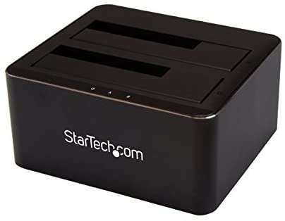 StarTech.com Dual Bay SATA HDD Docking Station – for 2 x 2.5 / 3.5″ SATA SSD / HDD – Hot Swap – Hard Drive Docking Station – SSD Dock