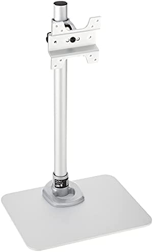 StarTech.com Single Monitor Stand – Adjustable – Supports Monitors 12” to 34” – Premium – Single Screen VESA Monitor Mount Stand – Silver (ARMPIVSTND)