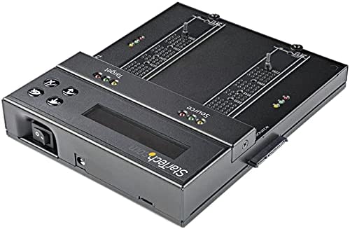 StarTech.com Standalone M.2 SATA & M.2 NVMe Duplicator and Eraser – HDD/SSD Cloner/Wiper for M.2 PCIe AHCI/NVMe, M.2 SATA, 2.5/3.5″ SATA Drives – External Hard Drive Eraser/Duplicator, TAA (SM2DUPE11)