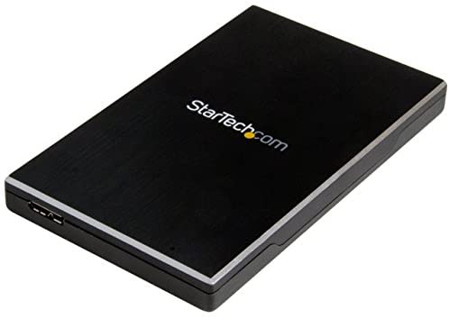 StarTech.com USB 3.1 (10 Gbps) Gen 2 External Hard Drive Enclosure for 2.5” SATA Drives – Portable Hard Drive Enclosure (S251BMU313)
