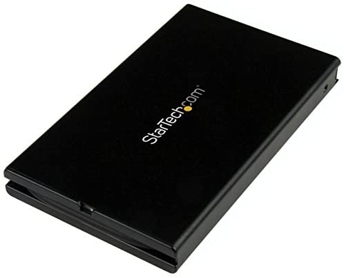 StarTech.com USB 3.1 (10Gbps) 2.5″ SATA SSD/HDD Hard Drive Enclosure – USB-C External Hard Drive Enclosure (S251BU31C3CB)