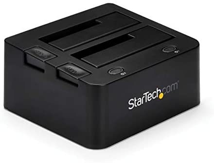 StarTech.com Universal Hard Drive Docking Station for SATA and IDE – USB 3.0 Dock for 2.5″/3.5″ HDDs/SSDs with UASP (UNIDOCKU33), Black
