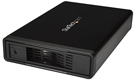 StarTech.com eSATA Enclosure – for 3.5in SATA HDD – USB 3.0 / eSATA – Trayless – Metal – External Hard Drive Enclosure – HDD Enclosure