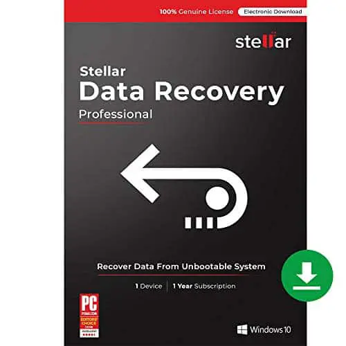 Stellar Data Recovery Software | Windows | Professional | 1 PC 1 Year | Email Delivery