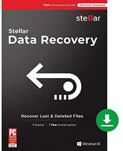 Stellar Data Recovery Software | Windows | Standard | 1 PC 1 Year | Email Delivery