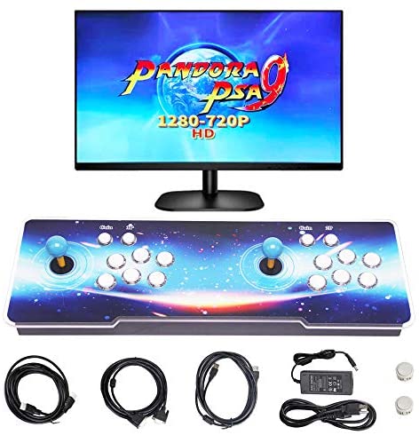 SupYaque 1500 Games in 1 Pandora Box Video Arcade Games Console Retro Gaming Joysticks, Search Games Function, Favorite List, Pause Games, HDMI VGA USB to Connect with Double Players Control Joystick