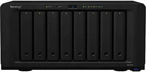 Synology DiskStation DS1819+ iSCSI NAS Server with Intel Atom 2.1GHz CPU, 16GB Memory, 32TB HDD Storage, DSM Operating System
