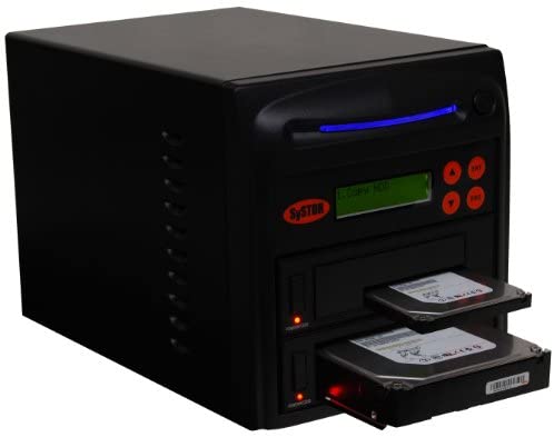Systor 1 to 1 SATA HDD/SSD Duplicator – 5.4GB/Min – Standalone Copier & Eraser/Sanitizer for Multiple 3.5 & 2.5 Hard Disk & Solid State Drives – Speeds up to 90MB/Sec (SYS101HS-DP)