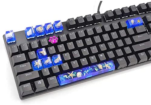 Szecl Keycap Molds Silicone kit, Handmade Crystal Resin Molds for Key Caps of Gaming Keyboards Mechanical DIY Cute Cat Claw, Tab, 6 Keycap Silicone Mold and Key Puller
