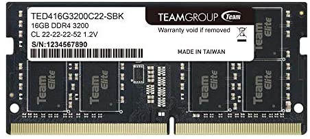 TEAMGROUP Elite DDR4 16GB Single 3200MHz PC4-25600 CL22 Unbuffered Non-ECC 1.2V SODIMM 260-Pin Laptop Notebook PC Computer Memory Module Ram Upgrade – TED416G3200C22-S01