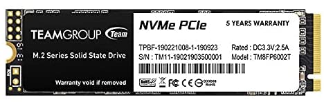 TEAMGROUP MP33 256GB SLC Cache 3D NAND TLC NVMe 1.3 PCIe Gen3x4 M.2 2280 Internal Solid State Drive SSD (Read/Write Speed up to 1,600/1,000 MB/s) Compatible with Laptop & PC Desktop TM8FP6256G0C101