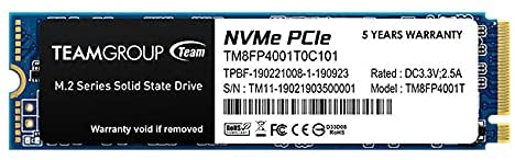 TEAMGROUP MP34 512GB with DRAM SLC Cache 3D NAND TLC NVMe 1.3 PCIe Gen3x4 M.2 2280 Laptop & Desktop SSD (R/W Speed up to 3400/2000 MB/s) TM8FP4512G0C101