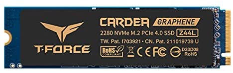 TEAMGROUP T-Force CARDEA Zero Z44L 500GB Support SLC Cache with Graphene Copper Foil 3D NAND TLC NVMe PCIe Gen3 x4 M.2 2280 Gaming Internal SSD Read/Write 3,300/2,400 MB/s TM8FPL500G0C127