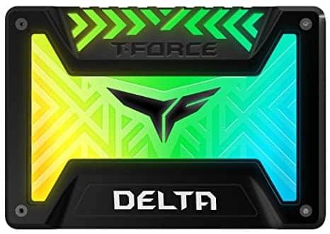 TEAMGROUP T-Force Delta RGB 1TB with DRAM 3D NAND TLC 2.5 Inch SATA III Internal Solid State Drive 5V RGB Header (Read/Write Speed up to 560/510 MB/s) for PC Desktop Black T253TR001T3C313