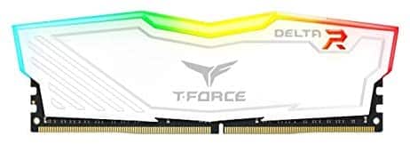 TEAMGROUP T-Force Delta RGB DDR4 32GB (2x16GB) 3200MHz (PC4-25600) CL16 Desktop Memory Module Ram TF4D432G3200HC16FDC01 – White