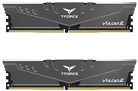 TEAMGROUP T-Force Vulcan Z DDR4 32GB Kit (2x16GB) 3600MHz (PC4-28800) CL18 Desktop Memory Module Ram TLZGD432G3600HC18JDC01 – Gray