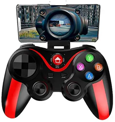 TEC Mobile Controller for The Most Games, Mobile Gamepad Wireless Game Controller Joystick for Android, Key Mapping, Shooting Fighting Racing Game-NO Supporting iOS 13.4 or Abover (RED-Black)