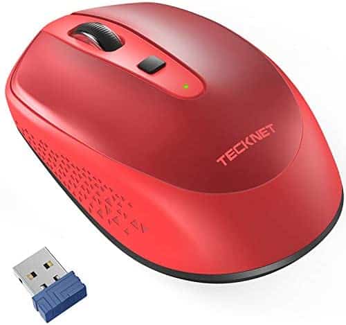 TECKNET Omni Small Portable 2.4G Wireless Optical Mouse with USB Nano Receiver for Laptop Computer, 18 Month Battery Life, 3 Adjustable DPI Levels: 2000/1500/1000 DPI