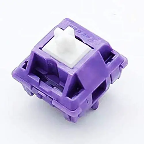 TECSEE Purple Panda PME Material Tactile Keyboard Switches | Cherry-Style | Mechanical Gaming Keyboards | Long Stem | Plate Mounted | SMD 5 Pin RGB Switches for Backlit Keyboard (Purple Panda 70)