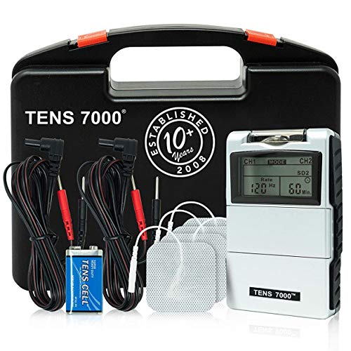 TENS 7000 Digital TENS Unit With Accessories – TENS Unit Muscle Stimulator For Back Pain, General Pain Relief, Neck Pain, Muscle Pain