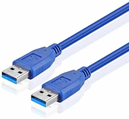 TNP USB 3.0 Cable A-Male to A-Male (10 FT) Type A to A Male SuperSpeed USB Adapter Connector Coupler Bi-Directional Extension Cord Wire Plug – Blue