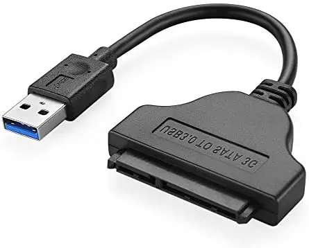 TNP USB 3.0 to SATA Adapter Cable Bridge w/UASP High Speed Data Transfer Protocol Support – SATA 2.5″ III II I to USB 3.0 Converter for SSD HDD Solid State Drive/External Hard Drive (6 Inch)